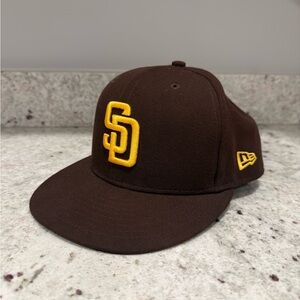 Brown San Diego Padres MLB Fitted Hat